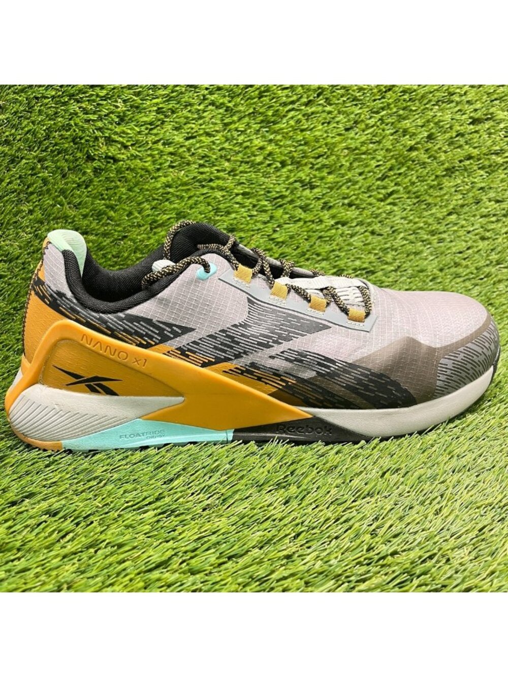 Reebok Nano X1 Adventure Mens Size 14 Gray Black Composite Toe Safety Work Shoes